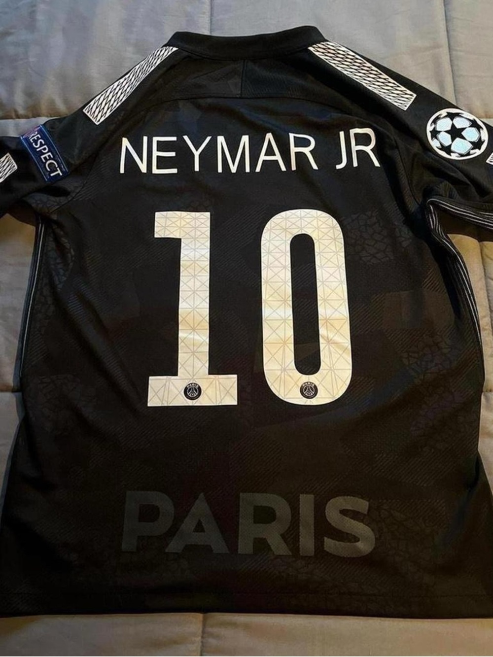 Nike Black Neymar Jr #10 Paris Football Jersey